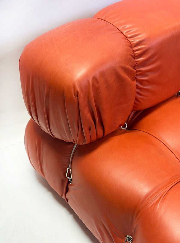 Colorful Four-Piece Camaleonda Leather Sofa by Mario Bellini for B&B Italia.