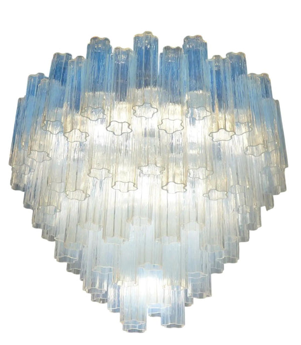 Toso Vetri d’Arte Opaline Murano Glass Chandelier. Italy, 1984.