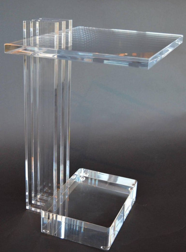 Pair of Acrylic Side Tables Designed by Les Prismatiques. U.S.A 1970's.