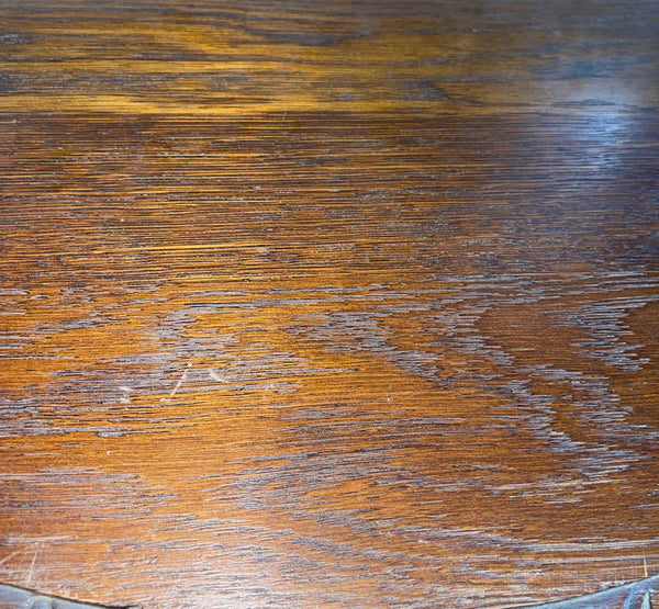 American Victorian Oak Sideboard with Carved Details & Triple Mirror, c.1880