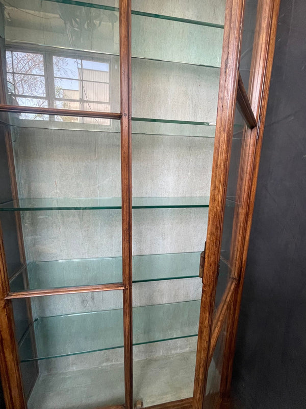 French Wood & Glass Display Cabinet, 20th Century.