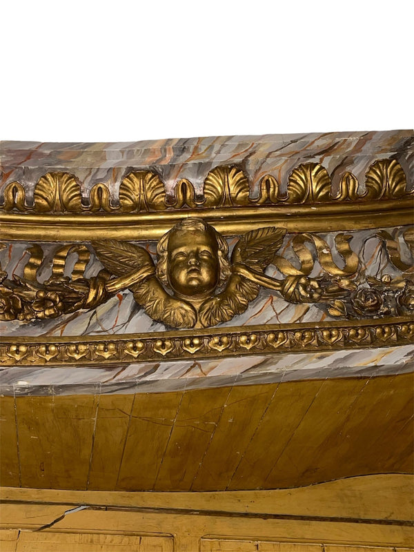 Monumental Mid-19th Century French Painted and Gilded Bibliothèque / Bookcase