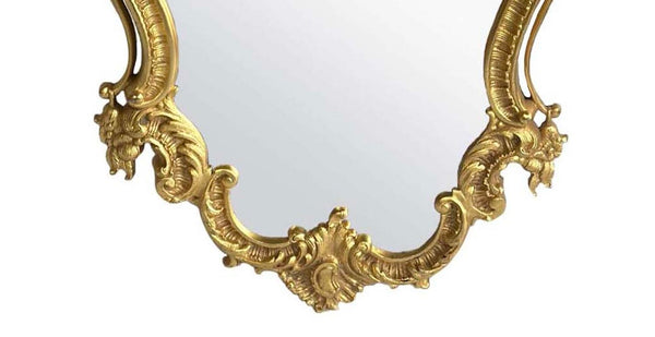 Pair of Early 20th Century Louis XV Style D'ore Bronze Mirrors