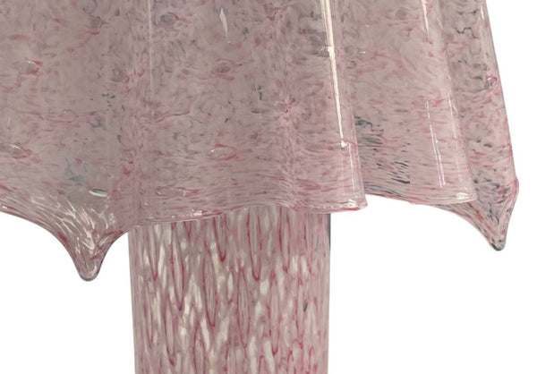 Rare Vintage Pink Murrine Murano Glass Table Lamp. Italy, 1960's.