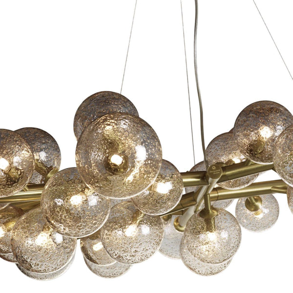 Hand-Blown Murano Glass Mimosa Chandelier Signed by Maestro Alberto Donà.