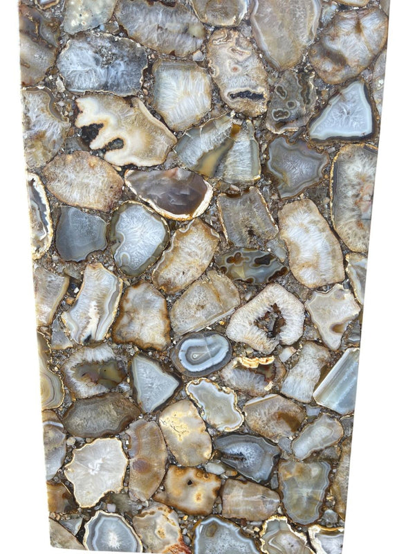 20th Century Illuminated Agate Column Pedestal