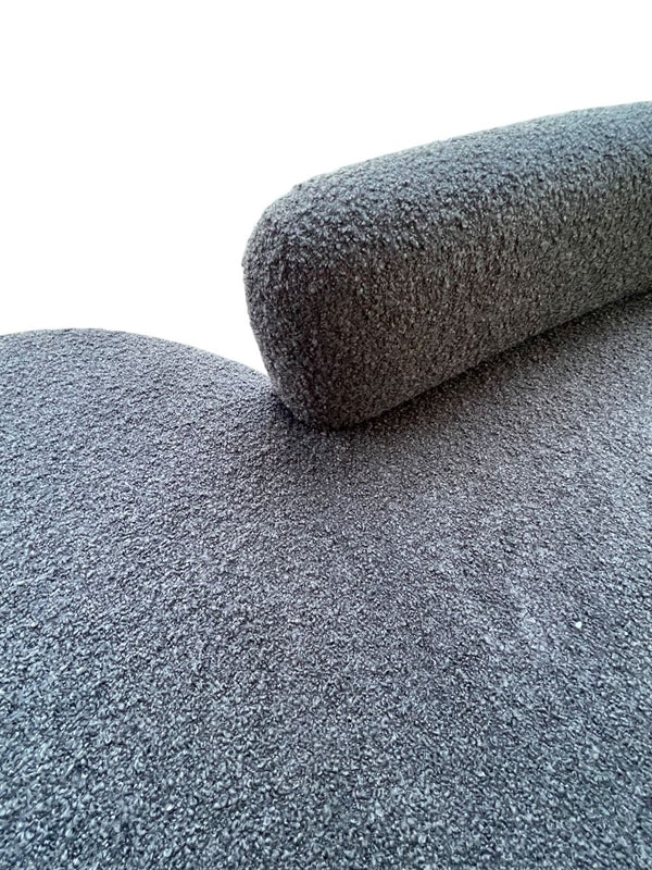 Vladimir Kagan Serpentine Sofa in Charcoal Black Fabric, U.S.A. 1970's.