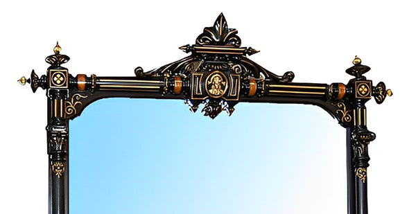 Oversized Ebonized Renaissance Revival Mirror by Herter Brothers, U.S.A. c. 1890