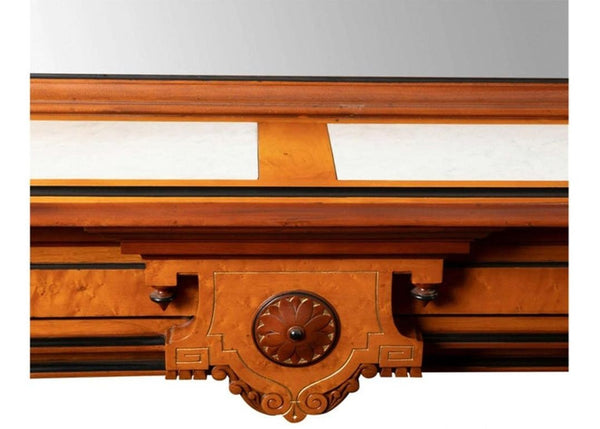 Victorian Renaissance Revival Mantel & Pier Mirror. U.S.A. Late 19th Century.