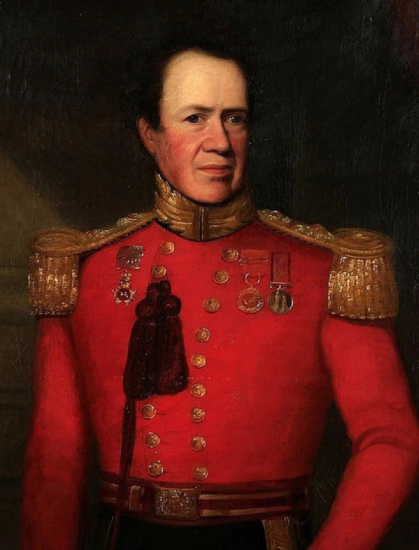 Two 19th Century Portraits of a British Officer & Lady in Gilt Frames, England.