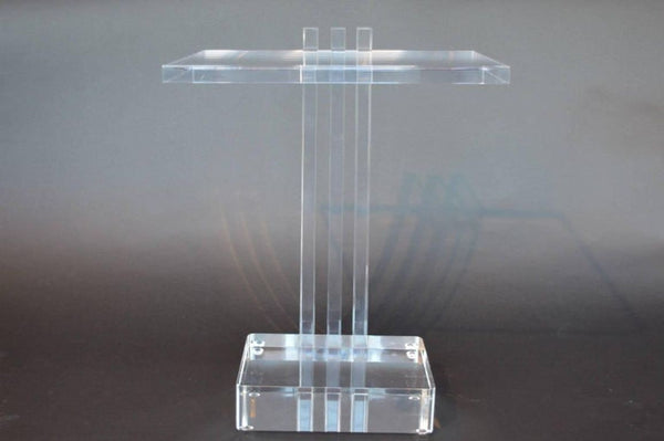 Pair of Acrylic Side Tables Designed by Les Prismatiques. U.S.A 1970's.