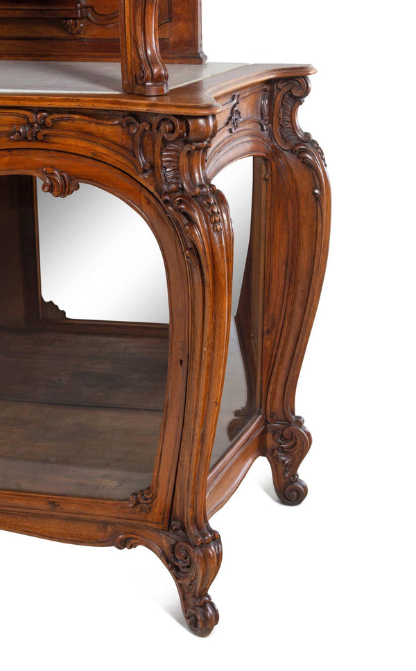 Louis XV Style Carved Walnut Buffet