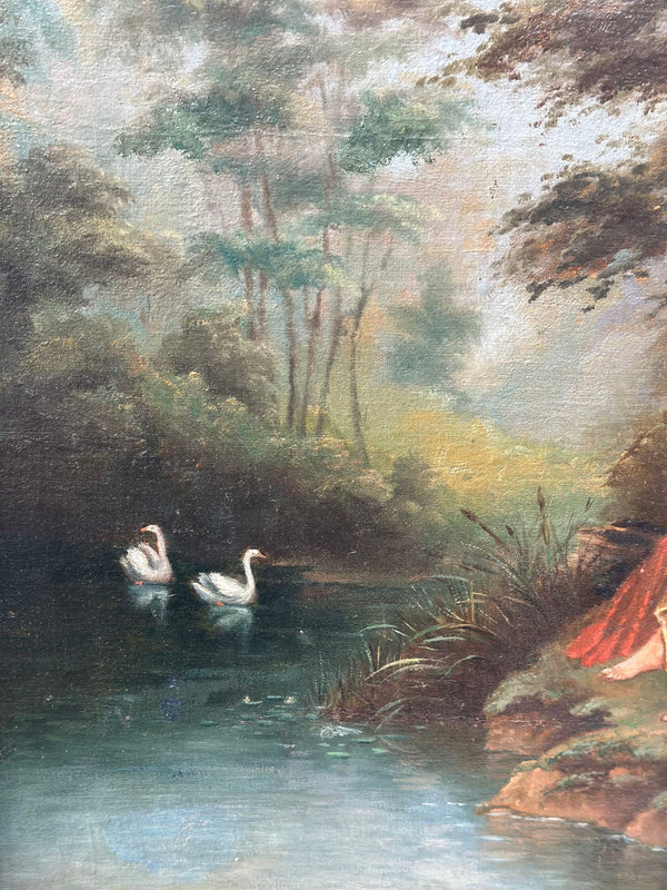 19th Century Oil on Board Painting by C. Schmidt