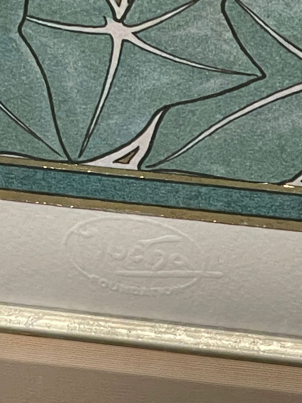 Set of Two Mucha Foundation Art Nouveau Prints "Ivy" and "Laurel" AP 20/50.