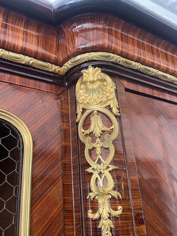 Signed Paul Sormani Bronze-Mounted Three-Door Cabinet / Vitrine, France, 19th C.