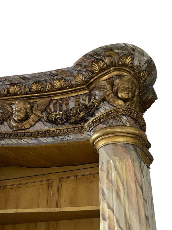 Monumental Mid-19th Century French Painted and Gilded Bibliothèque / Bookcase