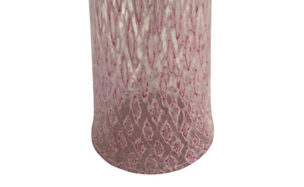 Rare Vintage Pink Murrine Murano Glass Table Lamp. Italy, 1960's.