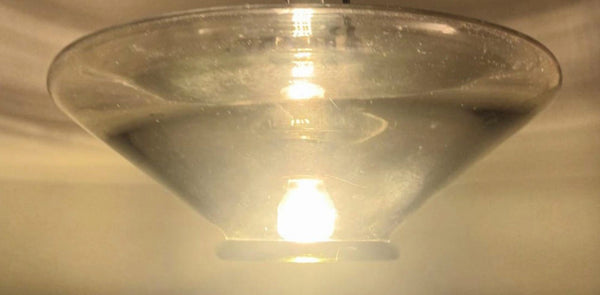 Pair of Flush Mounts or Sconces w/ Smoky Murano Glass by Leucos. Italy, 1960's.