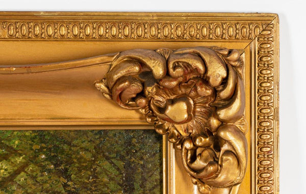 20th Century American River Landscape, Oil on Canvas by Mary Elizabeth King.