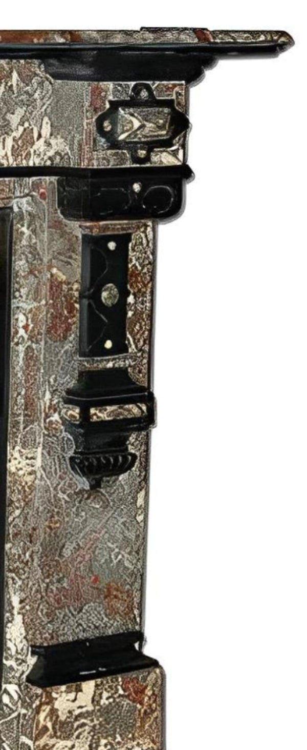 Early 20th Century French Breccia Violetta Marble Fireplace Mantel