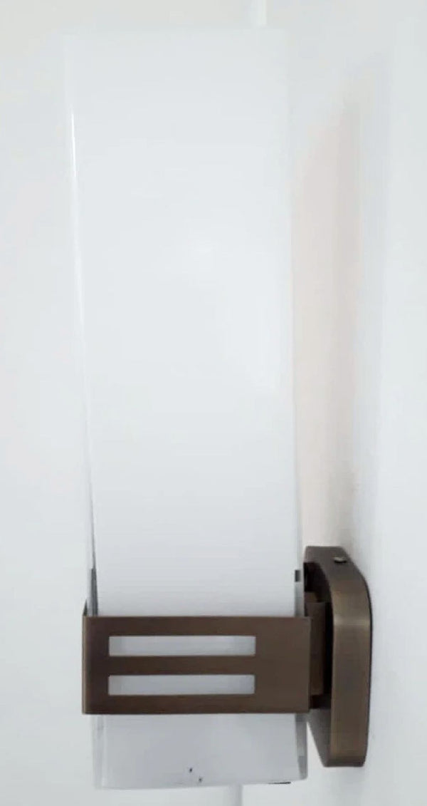 Set of 12 Grattacielo Frosted Murano Glass Sconces, Italy, 1990's.