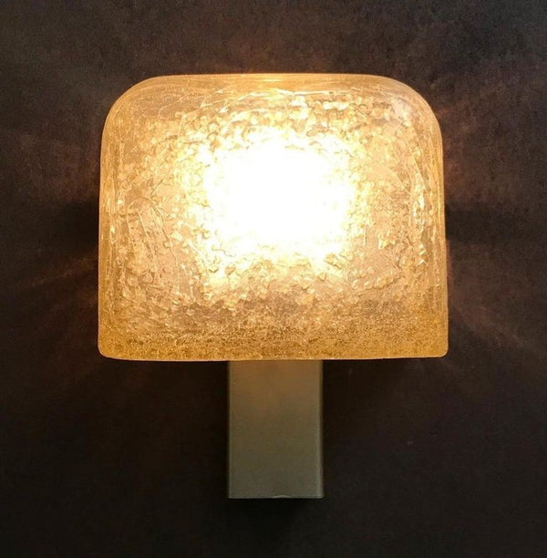 Set of Four Vintage Modernist Amber Resin Sconces by Aqua Signal, Germany, 1960s