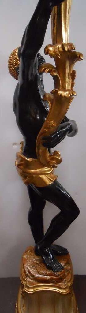 Early 20th Century Pair of Venetian Blackamoor Torcheres.