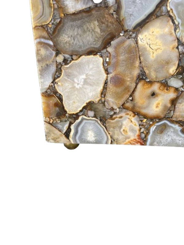 20th Century Illuminated Agate Column Pedestal