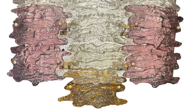 Rare Murano Glass Sconce or Flush Mount Designed by AV Mazzega. Italy, 1960's.