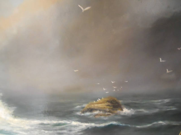 Astonishing Daniel Sherrin 19th Century Oil Painting of a Seascape