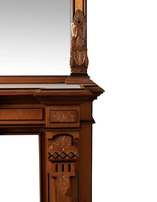 Victorian Renaissance Revival Mantel & Pier Mirror. U.S.A. Late 19th Century.