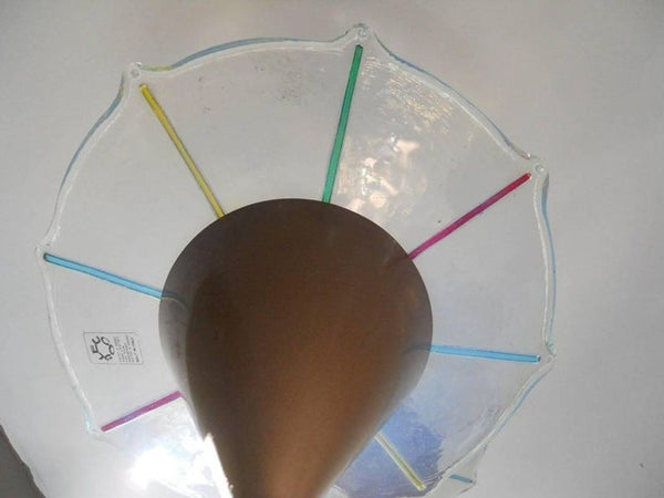 Set of Four Multicolor Murano Glass Wall Sconces by Leucos, Italy, 1970's.