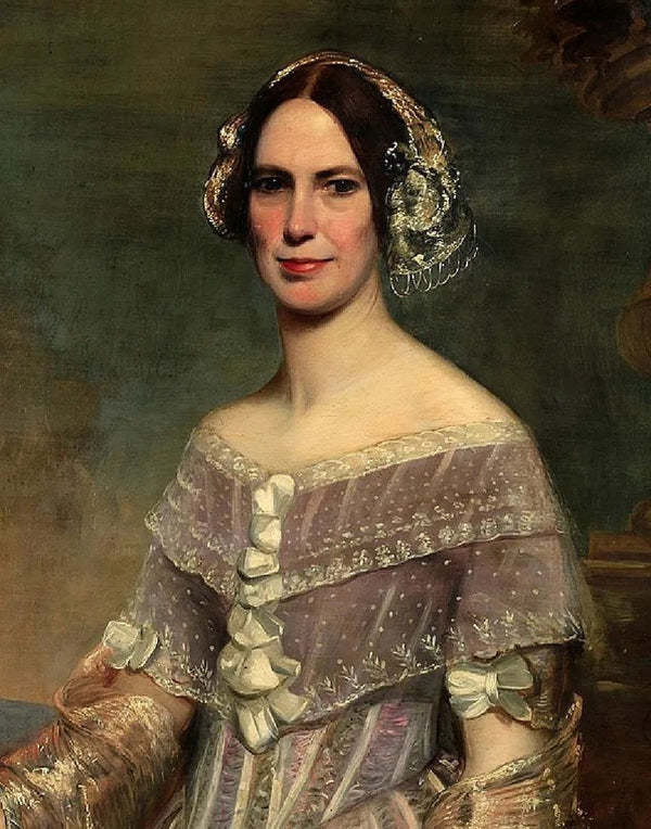 Two 19th Century Portraits of a British Officer & Lady in Gilt Frames, England.