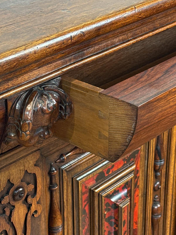 English 19th Century Frieze Cabinet w/Tortoiseshell Panels