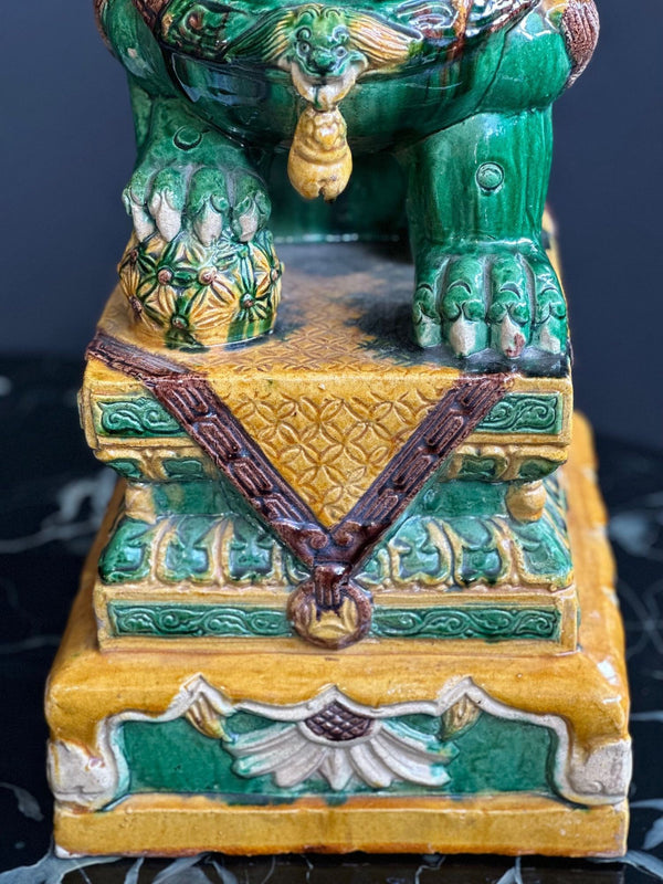 Pair of Late 19th Century Chinese Porcelain Foo Dogs