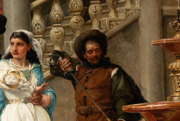 “The Taming of the Shrew” by Frank William Warwick Topham, England, 1879.