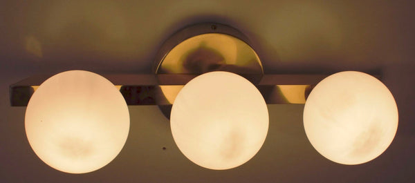 Set of Six Terzetto Sconces with Frosted White Murano Glass. Italy, 1970's.