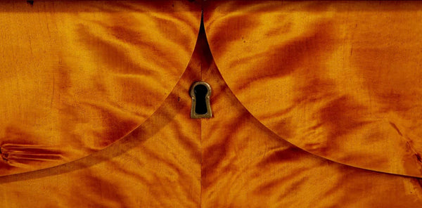 19th Century Biedermeier Secretary Desk in Maple Burl with Ebonized Details