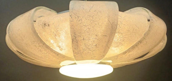 Vintage Murano Graniglia Glass Flush Mount by Aureliano Toso. Italy, 1960's.