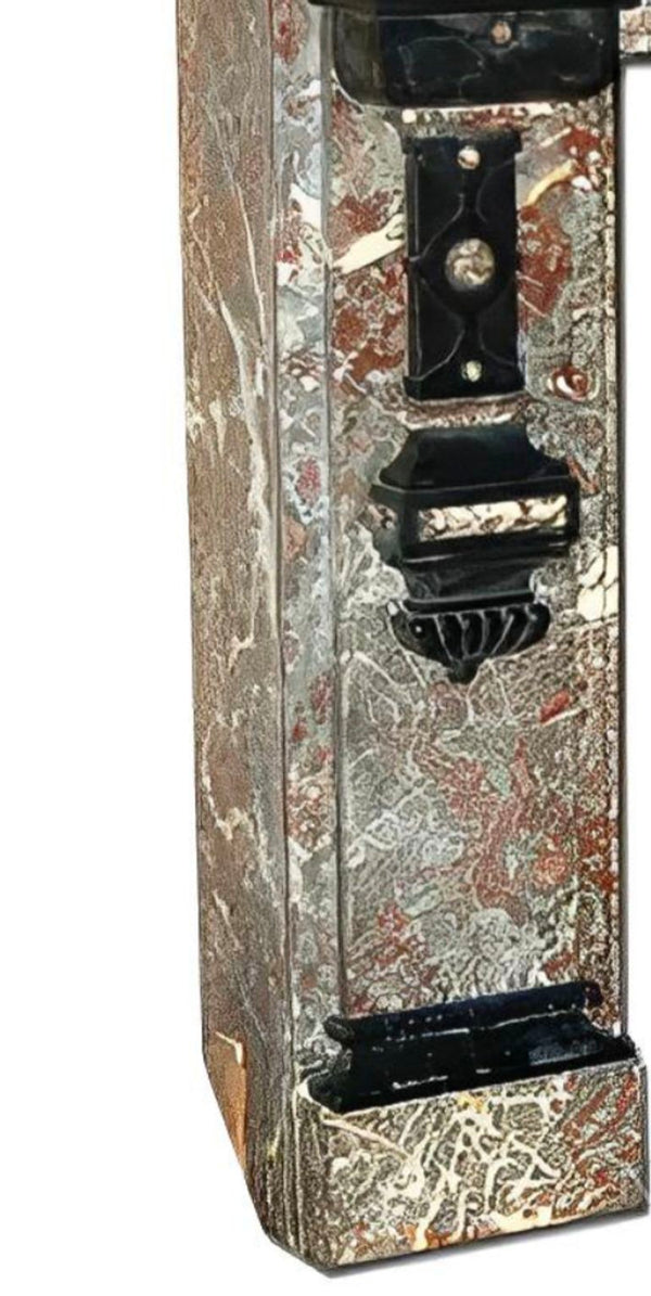 Early 20th Century French Breccia Violetta Marble Fireplace Mantel