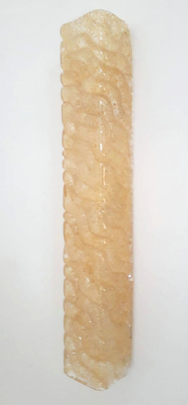 Set of Six Amber Murano Glass Canale Sconces by Barovier e Toso, Italy, 1950's.