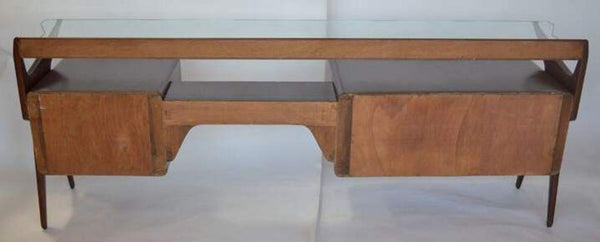 Mid-Century Italian Walnut & Rosewood Vanity Console by Carlo De Carli. 1950's.