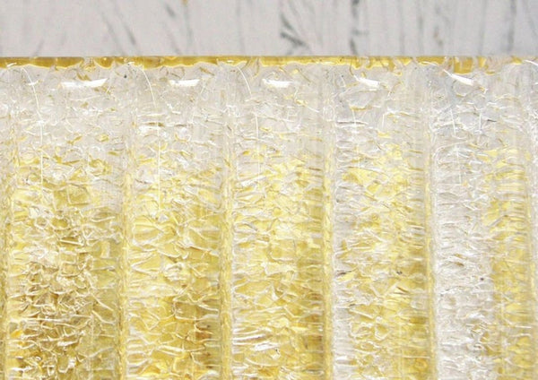 Set of Four Sconces w/ Clear Murano Glass by Mazzega, 1960s