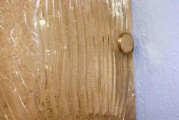 Set of Four Vintage Modernist Amber Resin Sconces by Aqua Signal, Germany, 1960s