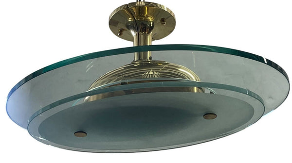 Italian Flush Mount / Pendant Attributed to Max Ingrand for Fontana Arte, 1960's