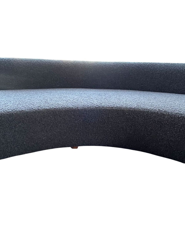 Vladimir Kagan Serpentine Sofa in Charcoal Black Fabric, U.S.A. 1970's.