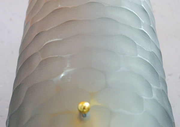 Set of Three Limited Edition Battuto Smoky Murano Glass Sconces. Italy, 1980's.
