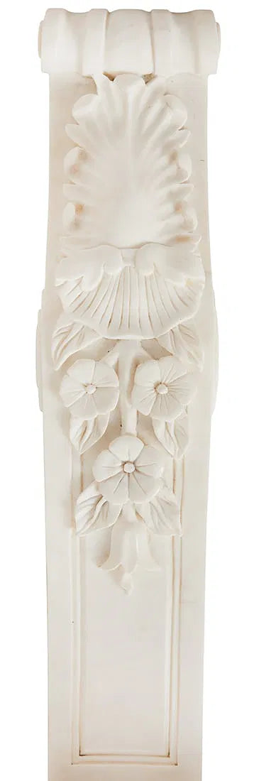 Carrara Marble Fireplace Mantel - Rococo Style – Italy, Late 19th Century.