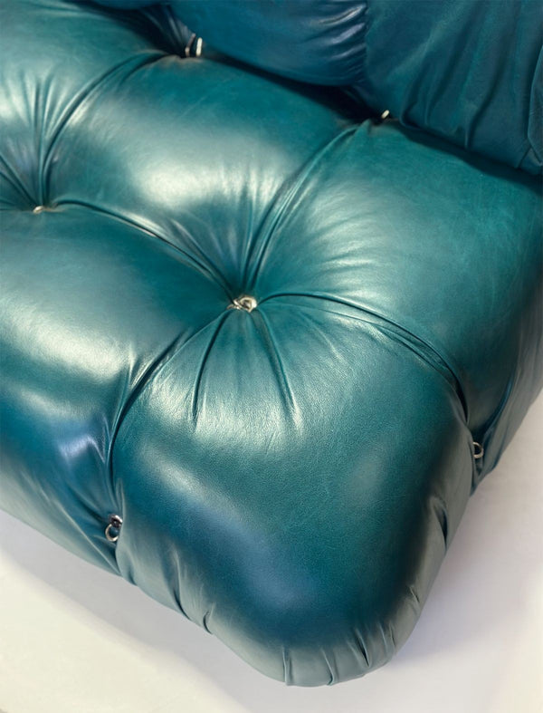 Colorful Four-Piece Camaleonda Leather Sofa by Mario Bellini for B&B Italia.