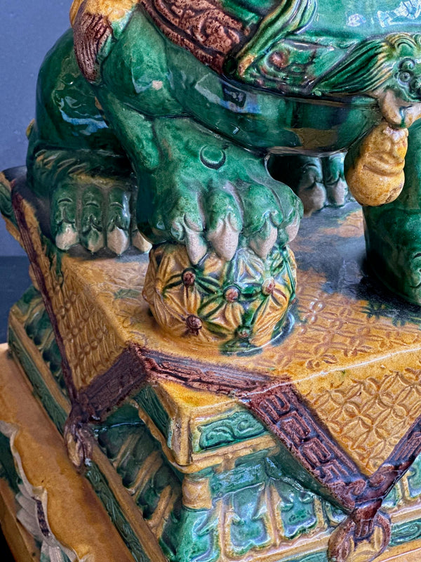 Pair of Late 19th Century Chinese Porcelain Foo Dogs